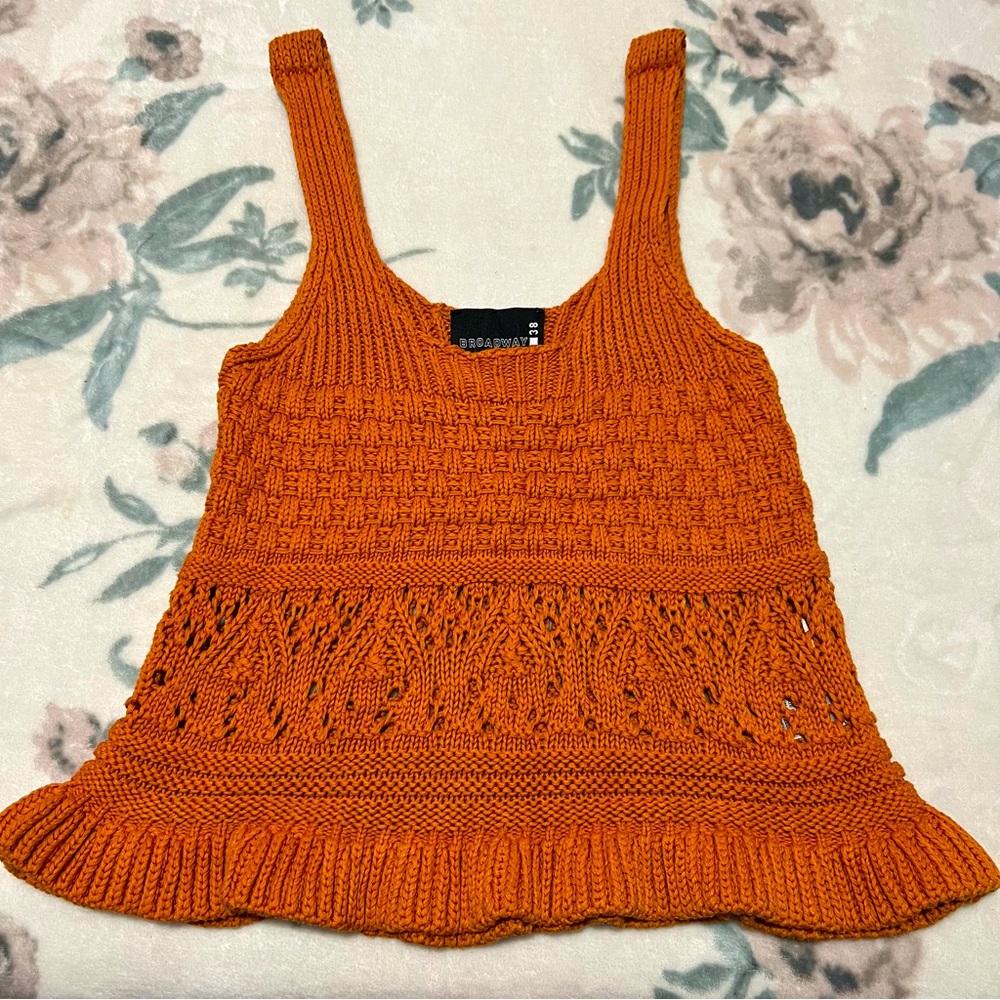 Broadway 38 crocheted tank top